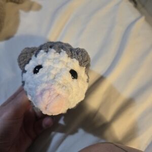 Plush Small Pet Toy - Gray and White